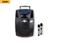 Портативная колонка-чемодан Temeisheng XPRO SL-15-01 200 Вт (USB, SD, FM радио, Bluetooth, 2 микрофона)