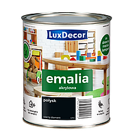 Эмаль акриловая универсальная Luxdecor глянцевая Черный бриллиант, 0.75 (2128624049)