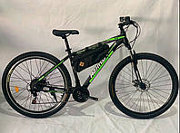 Электровелосипед Azimut AQUA 29" (500W 36V 13Ah) Чёрно-зеленый