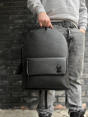 Чоловічий міський рюкзак Louis Vuitton чорного кольору для ноутбука документів