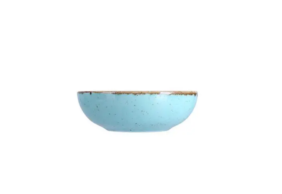 Порцеляновий глибокий салатник-соусник круглий Turquoise Porland 95 мл 10 см 368109/T