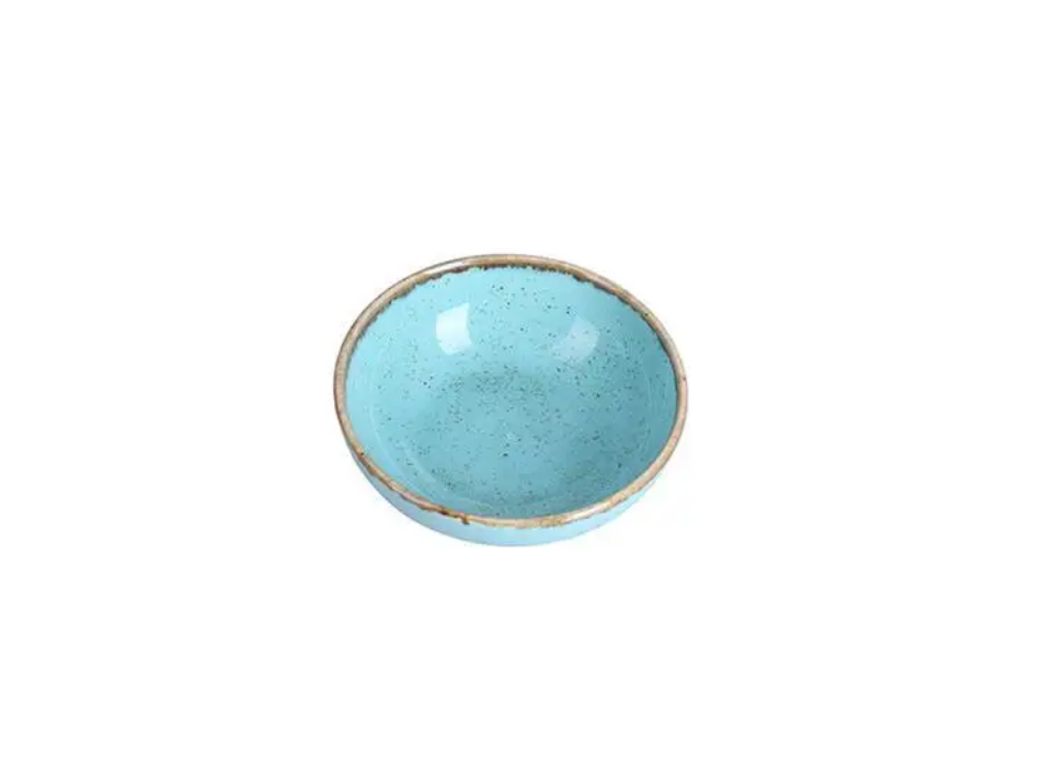 Салатник-соусник із порцеляни глибокий круглий Turquoise Porland 95 мл 10 см 368109/T