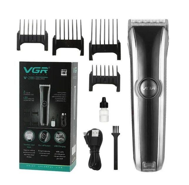 Машинка для стрижки волосся акумуляторна VGR V-288 з насадками бездротова тример на акумуляторі