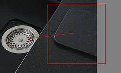 Декоративна накладка Platinum для гранітної мийки 7850 CUBE матова (чорний металік)