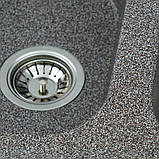 Гранітна мийка для кухні Platinum 7648W TWIN глянець Мікс, фото 6