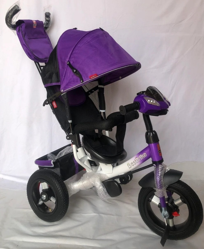 Велосипед коляска триколісний Best Trike фіолетовий, фото 1