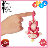 Интерактивная ручная обезьянка Fingerlings Happy Monkey Bella РОЗОВЫЙ! Мега цена