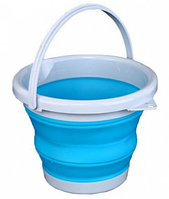 Ведро силиконовое туристическое складное Collapsible Bucket 5 литров! Улучшенный