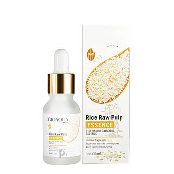 Сироватка для обличчя, що омолоджує Bioaqua Rice Raw Pulp Essence з екстрактом рису