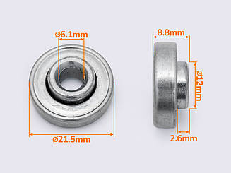Підшипники для коліс 21.5*2.5*6.1 мм (ART-05)