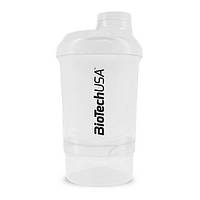 BioTech USA Shaker Wave + Nano 300 ml + 150 ml, Білий, Білий DS