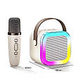 Портативна Bluetooth колонка з мікрофоном K12 Бездротова Міні караоке з RGB підсвічуванням для дітей, фото 8