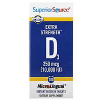 Superior Source Extra Strength D3 10,000 IU 100 швидкорозчинних таблеток DS