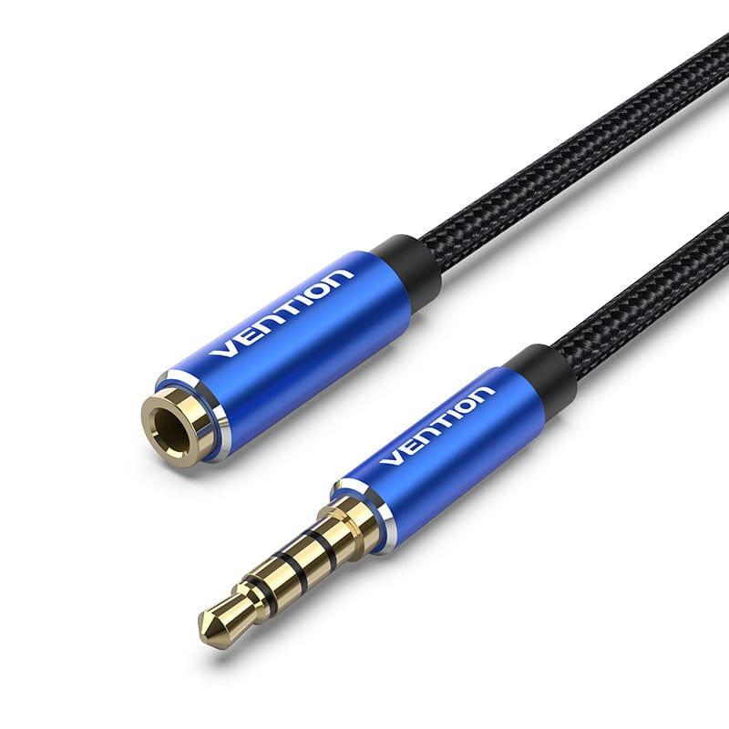 Кабель аудіо Vention TRRS 3.5 mm подовжувач 2 м Blue (BHCLH), фото 1