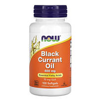 NOW Black Currant Oil 500 mg 100 капсул DS