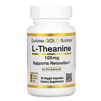 California Gold Nutrition L-Theanine 100 мг 30 капсул DS