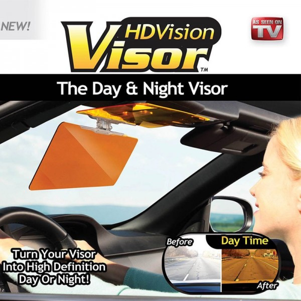 Антибліковий козирок для автомобіля HD Visor Clear View, сонцезахисний козирок 2 в 1! Salee