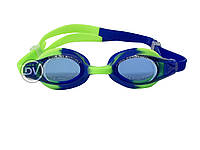 Детские очки для плавания Wave Goggles Silicone Anti-fog UV зелено-синие