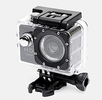 Спортивная экшн камера A7 Sports Cam HD 1080p Чёрная + Аквабокс и крепление, отличный товар