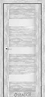 Двери межкомнатные Леодор Leodor модель Модена в цвете клен роял с матовым стеклом 60,70,80,90см