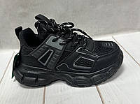 Тканевые стильные детские кроссовки Paliament  34 черные