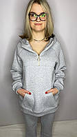 Красиве худі для дівчат тепле жіноче худі оверсайз з рукавом реглан, S (є розміри XS-XXL)