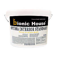 Optima Interior Standard - Акриловая краска для стен и потолков Bionic-House 4,2кг Белая любой RAL оттенок