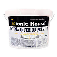 Optima Interior Premium - Износостойкая Акриловая краска для стен и потолков Bionic-House 4,2кг Белая RAL