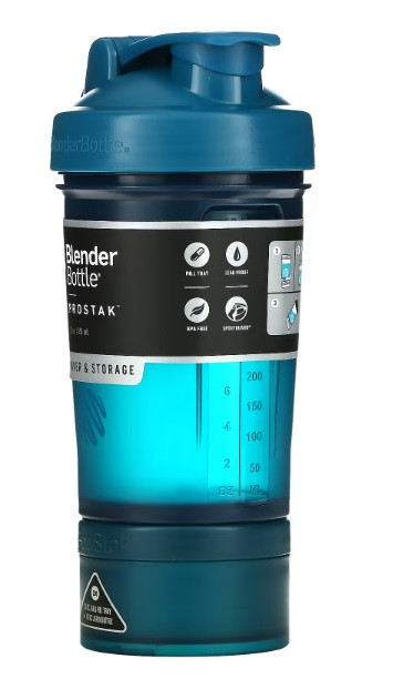 Шейкер спортивний BlenderBottle ProStak 22oz/650ml з 2-ма контейнерами Navy DS - фото 4 - id-p2128885517