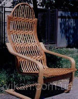 Кресло качели плетеное пружинное из лозы и бука Код/Артикул 186 1267-34-foggy