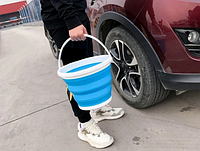 Ведро силиконовое туристическое складное Collapsible Bucket 5 литров! Улучшенный