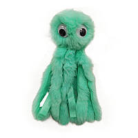 Брелок хутряний восьминіжка з окулярами BR2143, 15 см Бірюзовий