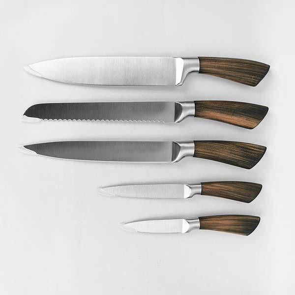 ХИТ Набір ножів із підставкою 6 предметів Кухонні ножі в підставці MR-1414 Набір кухонних ножів Maestro