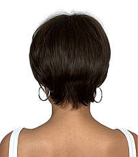 Перука коротка з міліруванням Dark Brown, термоволокно 2020-3, фото 3