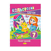 Набір кольорового картону А4 АП-1101, 7 аркушів 230 г/м2 Вид 3