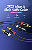 Мультимедійний кабель Vention 2RCA to 2RCA Audio Cable тюльпани 1.5 м Black (VAB-R06-B150), фото 9