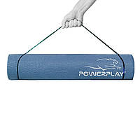 Килимок для йоги та фітнесу PowerPlay 4010, 173x61x0.6, Navy DS