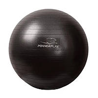 М'яч для фітнесу PowerPlay 4001 із насосом, 65 см, Black DS