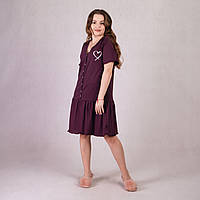 Платье женское домашнее, фиолетовое 2131