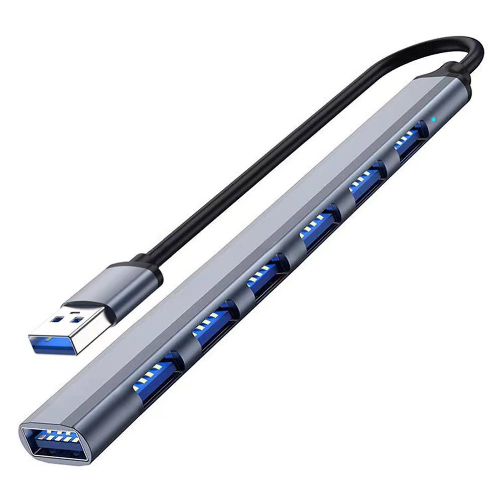 USB-хаб 3.0 USB-A 7 портів USB2.0+USB3.0 сірий