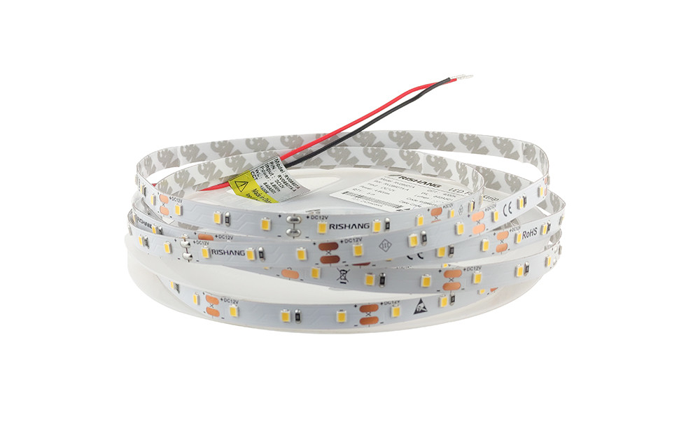 Led стрічка Rishang 2835-60-IP20-WW-8-12 RV0860TA-A 6500K 12V 4,8W/m 536lm/w 19454 5 метрів