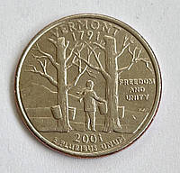 США 25 центов (квотер) 2001, Штаты и территории: Вермонт