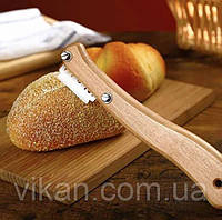 Пекарский нож с деревянной ручкой и сменными лезвиями Код/Артикул 186 лезо2