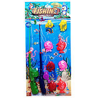 Ігровий набір Рибалка Bambi 1103-14, 2 вудки, рибки, планшет, планшет Зелений