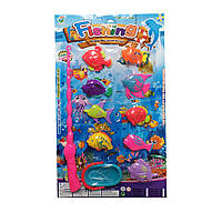 Ігровий набір Рибалка Bambi 3067-41 вудка, рибки, кошик, планшет Рожевий