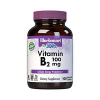 Вітаміни та мінерали Bluebonnet Vitamin B2 100 mg, 100 вегакапсул DS