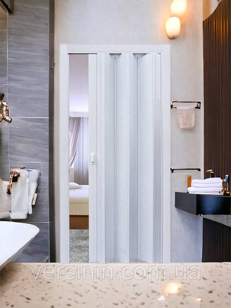 Дверь гармошка раздвижная глухая белая №1,размер 810х2030мм: продажа ...