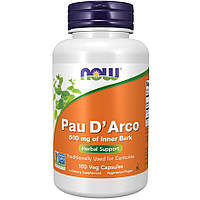 Натуральная добавка NOW Pau D'Arco 500 mg, 100 капсул DS