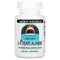 Аминокислота Source Naturals L-Phenylalanine 500 mg, 100 таблеток DS