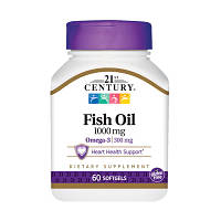 Жирные кислоты 21st Century Fish Oil 1000 mg, 60 капсул DS